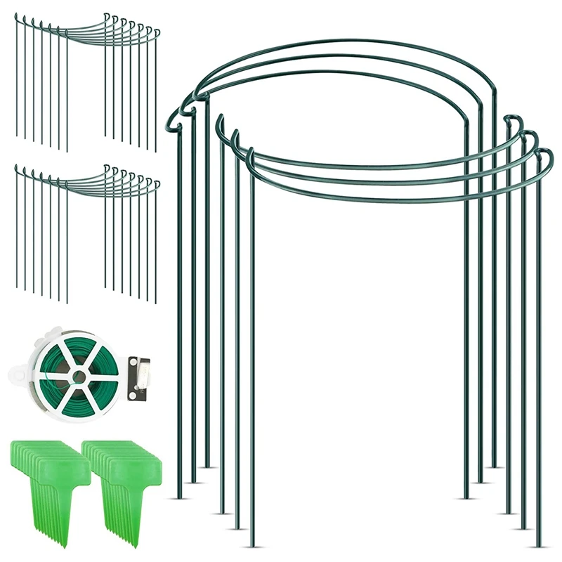 HOT SALE 20 Pack Plant Support Stake Metal Garden with Planting Label &amp 164 Feet Twist Tie | Мебель