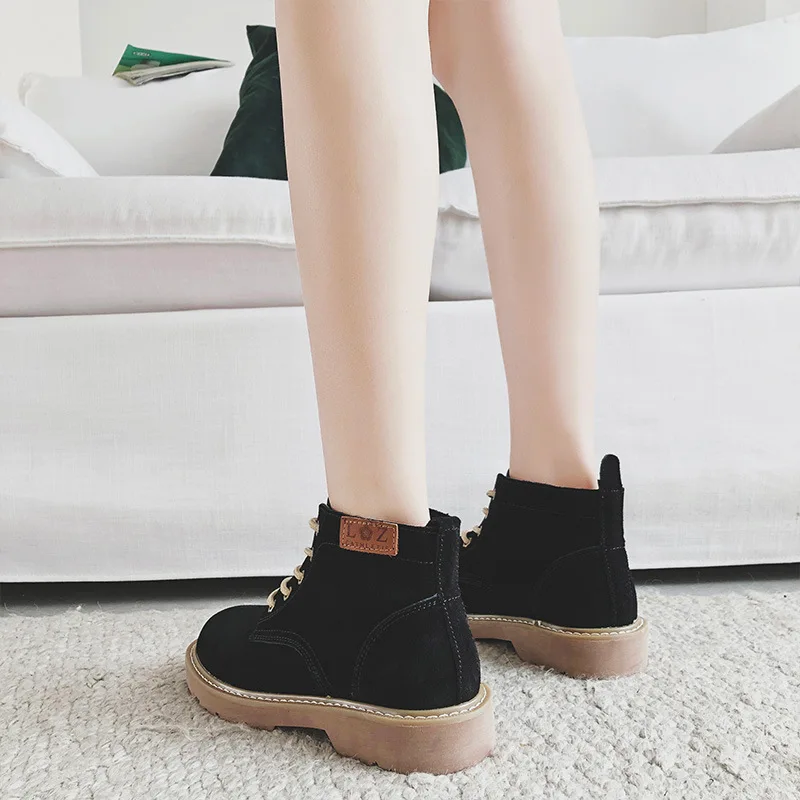 

Ulzzang Boots Women's 2018 New Style Autumn And Winter INS Martin Boots Women's Korean-style Bootie British-Style Flat Boots