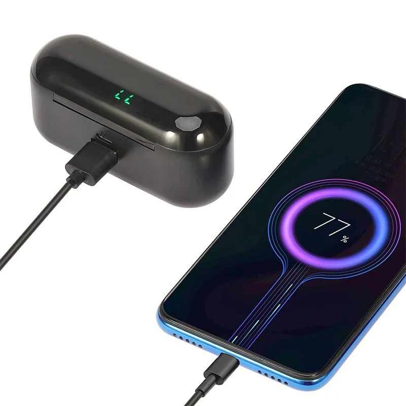 F9 наушники Bluetooth Inalambrico TWS вкладыши Наушники с внешним аккумулятором цифровой