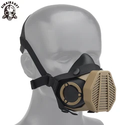 Tactical Respirator Half Face Gas Mask Replaceable Canister Airsoft Protective Mask For Military Hunting Shooting CS War Games