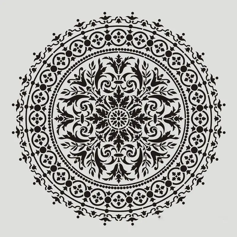 

4pcs Flower Stencil Wall Painting DIY Drawing Template for Floor Tiles Funiture N58E