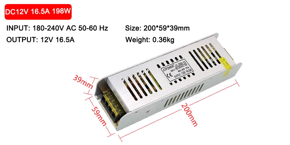 DC 12V Светодиодный источник питания Трансформаторы ультра тонкий 5A/10A/12.5A/15A/16.5A/20A/30A переключатель адаптер освещения AC 110 V-220 V