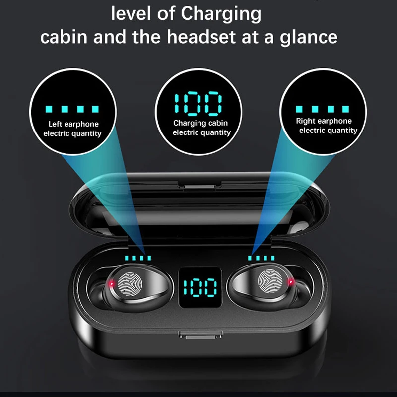 Wireless Earphone Headphone Bluetooth 5 0 Hi Fi Stereo Sound Earbuds Sport Earphone Sweat proof for iPhone Samsung Huawei Xiaomi
