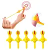 5pcs Catapults Turkey Funny Toy Set Chick Soft Rubber Launch Slingshot Yellow Chicken New Strange Toy Student Gift Decompression