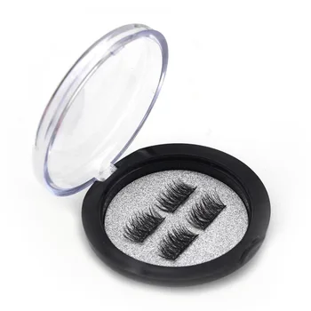 

2Pairs Magnetic eyelashes with 3 magnets handmade 3D/6D eyelashes Gift lashes magnet with false Box comfortable natural O0B7