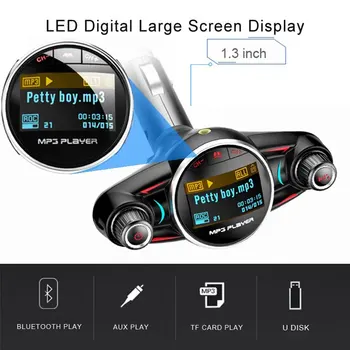 

Car FM Transmitter FM Transmitter Bluetooth Portable FM Adapter Handsfree Music MP3 BT08 Universal FM Transmitter