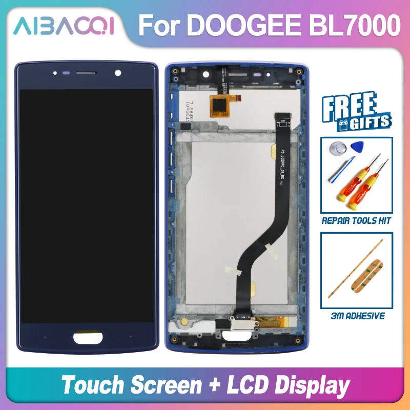 ЖК-дисплей AiBaoQi с тачскрином 5 '' 7 0 х108 Рамка Для Doogee BL7000 Android | Мобильные