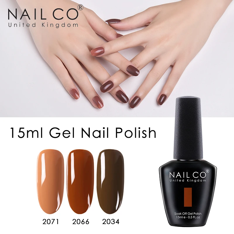 

NAILCO 2pcs/set 15ml UV Gel Nail Polish Top UV LED Gel Nail Art Gel Varnish Nail Polish Set Hybrid All For Manicure Paint Gellak