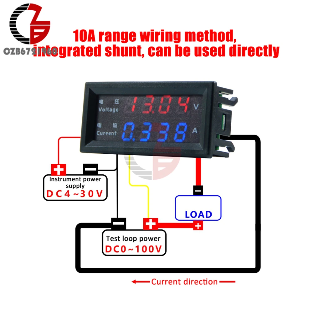 ミニdc Dgital電圧計電流計 100v 0v 10a車太陽電池テスター 0 28 電圧電流計ボルトアンプ検出器モニター Voltage Meters Aliexpress