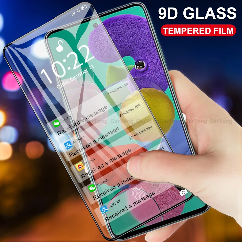 Полное покрытие для samsung Galaxy A51 стекло A515F Закаленное протектор экрана защитное