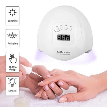 

SUN 5X Plus UV LED Lamp Nails Dryer 80W Digital Display Infrared Induction Ice Lamp For Manicure Sensor Nail Art Manicure Tools