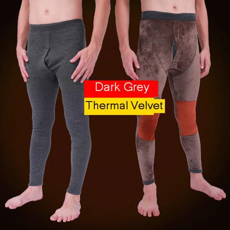 Pure Cotton Men's Underwear Round Neck Middle Neck Thermal Underwear Tops And Bottomed Two Piece Set Mens Warm Pants For Winter mens thermal long johns