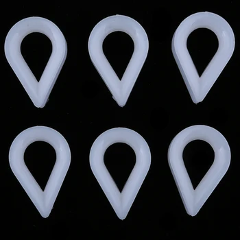 

6 Pieces Boat 8mm White Plastic Thimbles Used for End of the Rope Nylon Lines