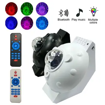

RGB Starry Sky Projector Night Light Blueteeth Music USB Christmas LED Stage Lamp Remote Control Ocean Wave Projection Lamp