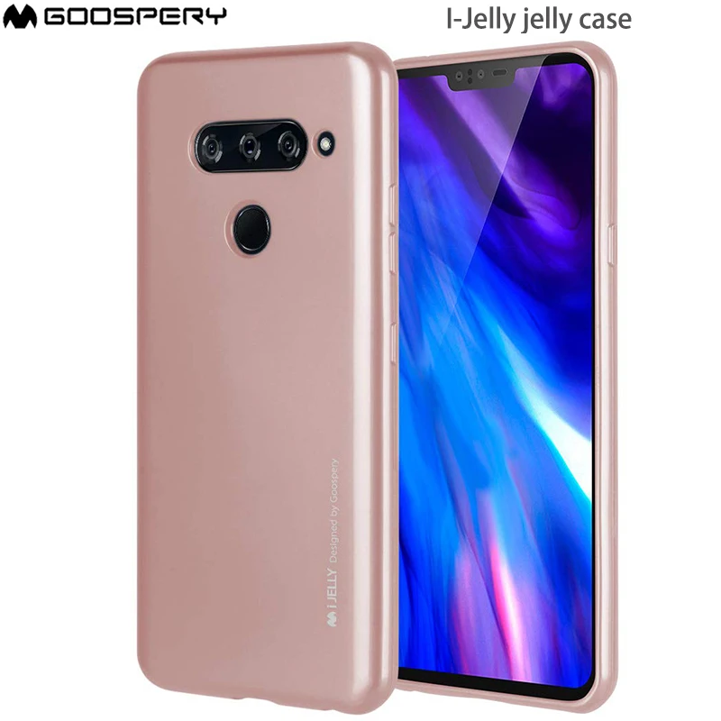 

Original Mercury Goospery Metallic Slim Thin Rubber Case Soft TPU i-Jelly Case Cover for LG V40 Thinq