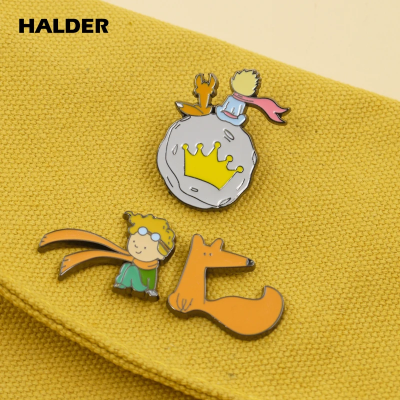 BR0066 HALDER Le Petit Prince звезда модные ювелирные изделия игла шаль-рубашка брошь с дизайном «девочка» лиса булавки нагрудный значок одежда аксессуары подарки