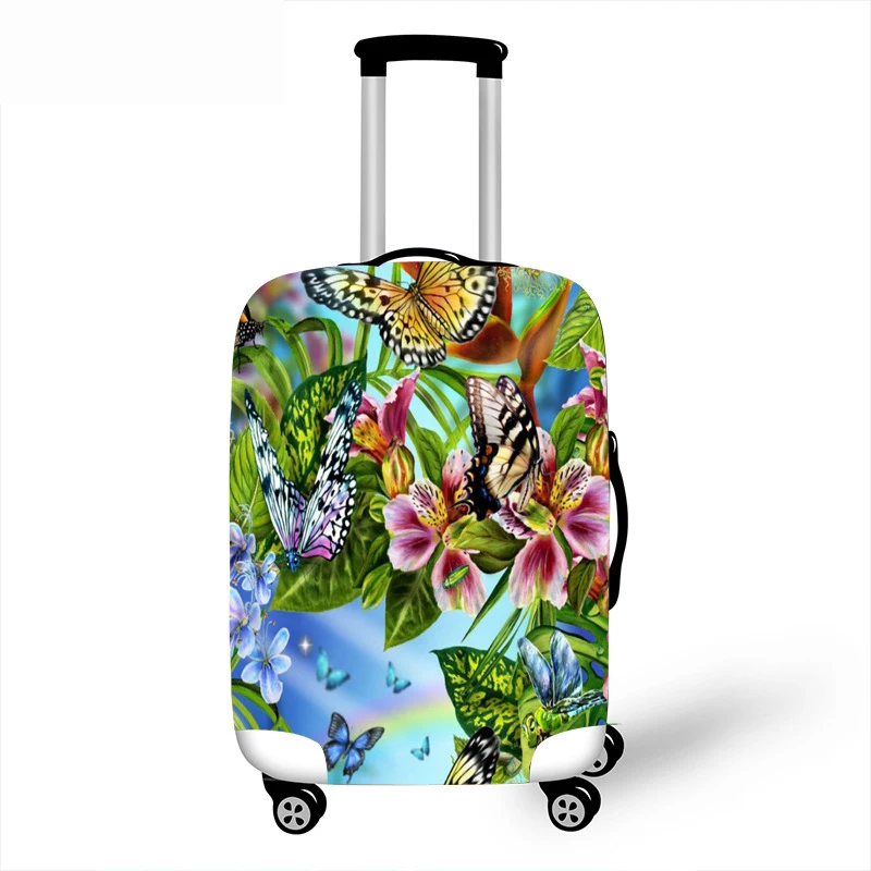 08 Luggage cover Чехол для багажа С Рисунком бабочки, уплотненный чехол для костюма, Защитные Чехлы, эластичный чехол Чехол для костюма, 18-32 дюйма, Защитные чехлы для багажа - Цвет: 08 Luggage cover