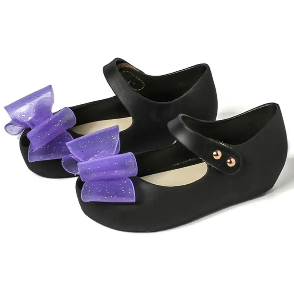 

Cheaper Mini melissa Shoes Girl's Candy Bow shoes Children's Princess jelly shoes Kids Girl PVC beach sandal party shoes MN004