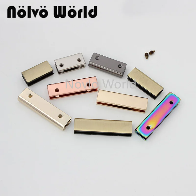 End-Clips Strap-Cover Purse 34mm Bag Clasp Square 100pcs 25mm 38mm 20mm by 7-Colors Screws
