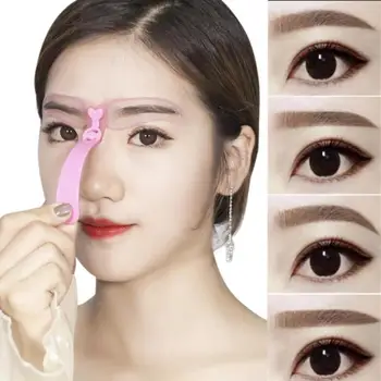 

4pcs Reusable Eyebrow Stencils Beauty Tool Makeup Shaping Grooming Eye Brow Makeup Model Template Eyebrows Styling Tool New Hot