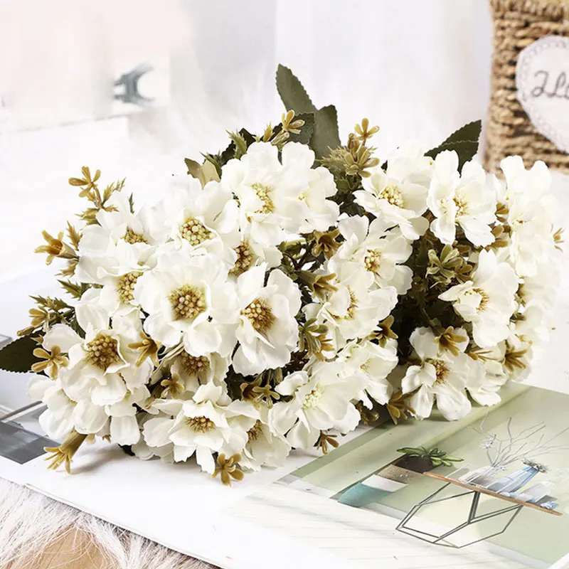 

5 cm 18 head Mangalo cherry blossoms Autumn fake silk flower artificial flower for wedding diy Party decoration home decor