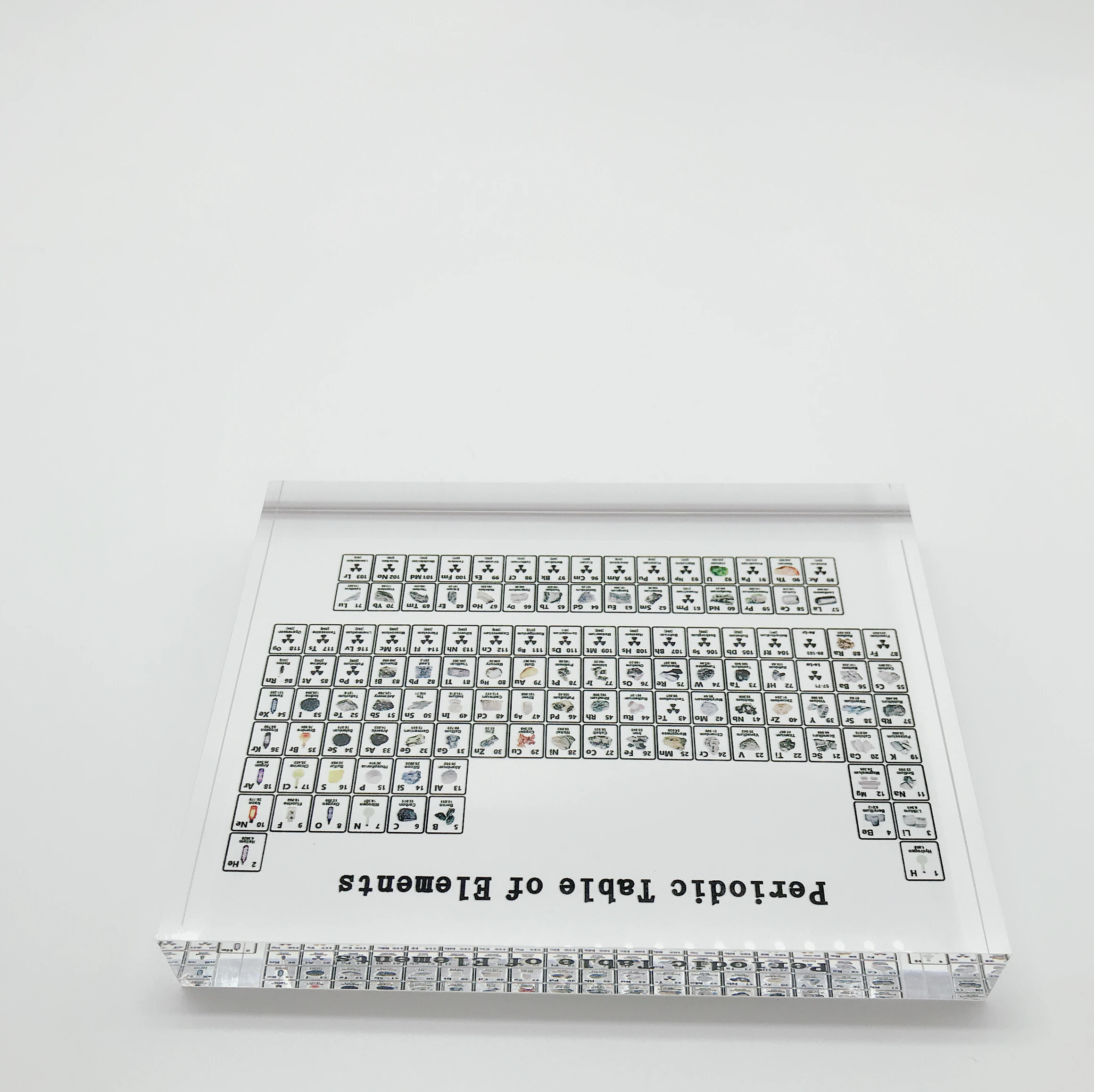 1pc Acrylic Periodic Table Display With Elements photo print Kids Teaching Birthday Gifts Chemical Element Display Home Decor