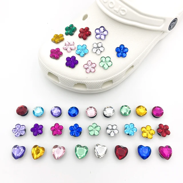 Shoe Charms for Crocs DIY Diamond Pearl Chain Gemstone Decoration Buckle  for Croc Shoe Charm Accessories Kids Party Girls Gift - AliExpress