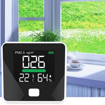 

Portable Air Quality Analyzer Sensor PM2.5 Gas Detector Air Temperature Humidity Monitor Sensor Home Office Use