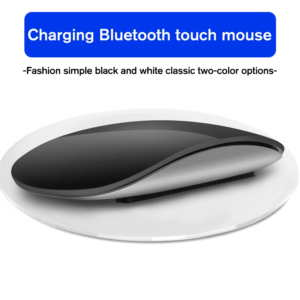 Bluetooth 5.0 Wireless Mouse Rechargeable Silent Multi Arc Touch Mice Ultra-thin Magic Mouse For Laptop Ipad Mac PC Macbook Blu