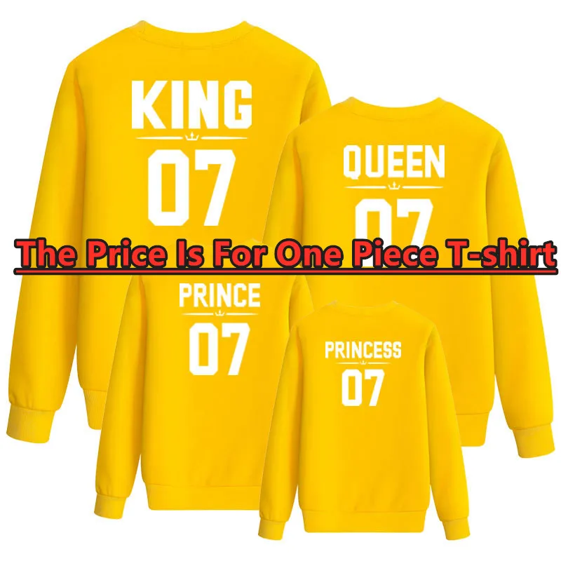 WY6017 Семейная одежда King queen для папы, мамы и меня, папы, мамы, дочки, сына, рождественские новогодние хлопковые свитера Семейные комплекты - Цвет: WY6017