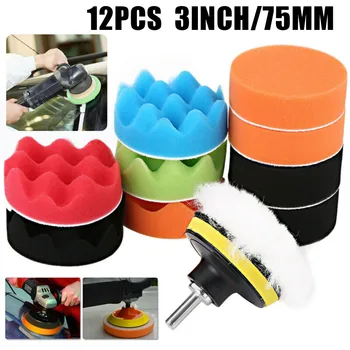 

Car Polishing Pad Sponge Buffing 3 inches With Drill Adapter Cleaning tools