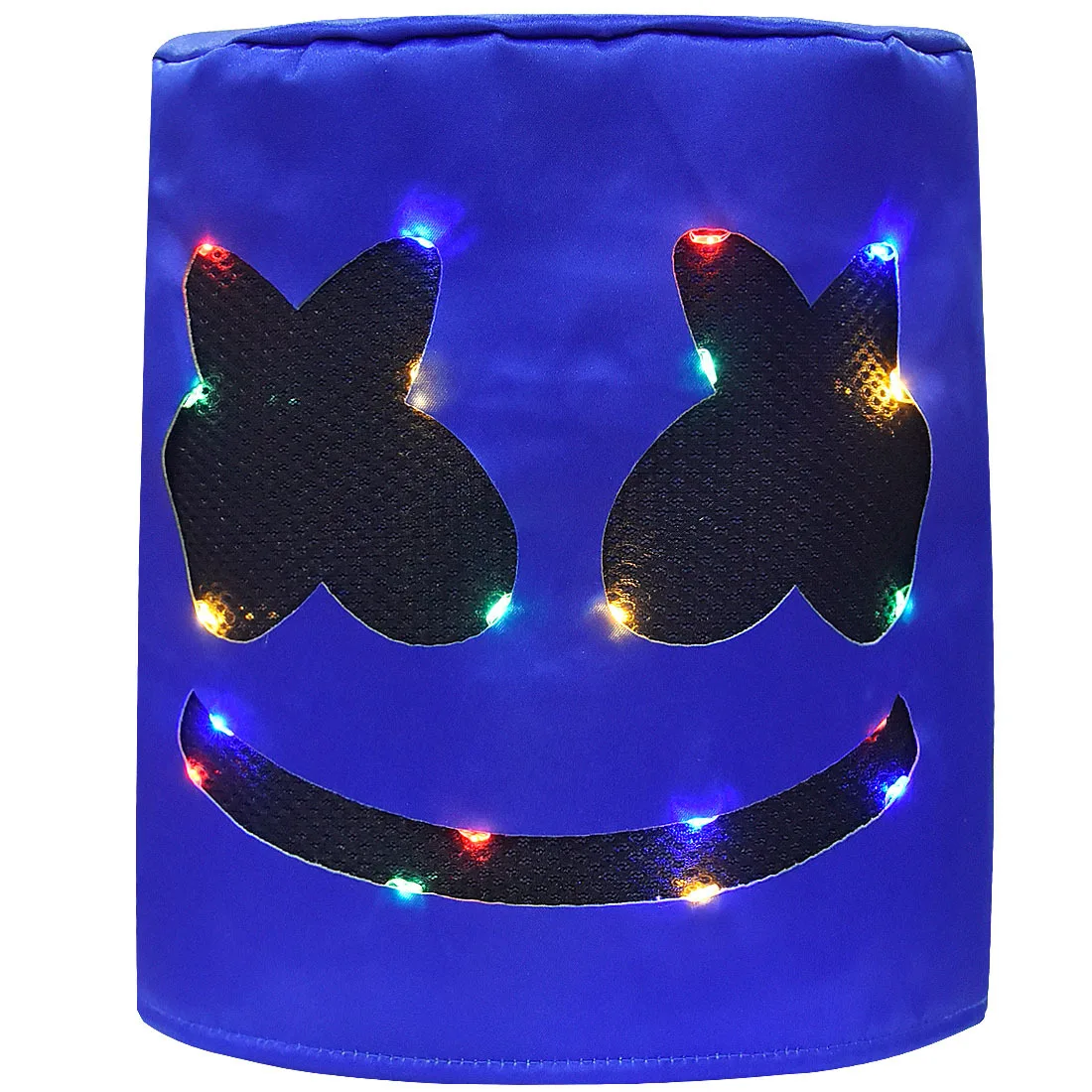 LED blue helmet Детский маскарадный костюм для мальчиков, DJ Electric Voice, толстовки, свитер, штаны, комплект на Рождество, Хэллоуин, косплей, школьные костюмы для выступлений - Цвет: LED blue helmet