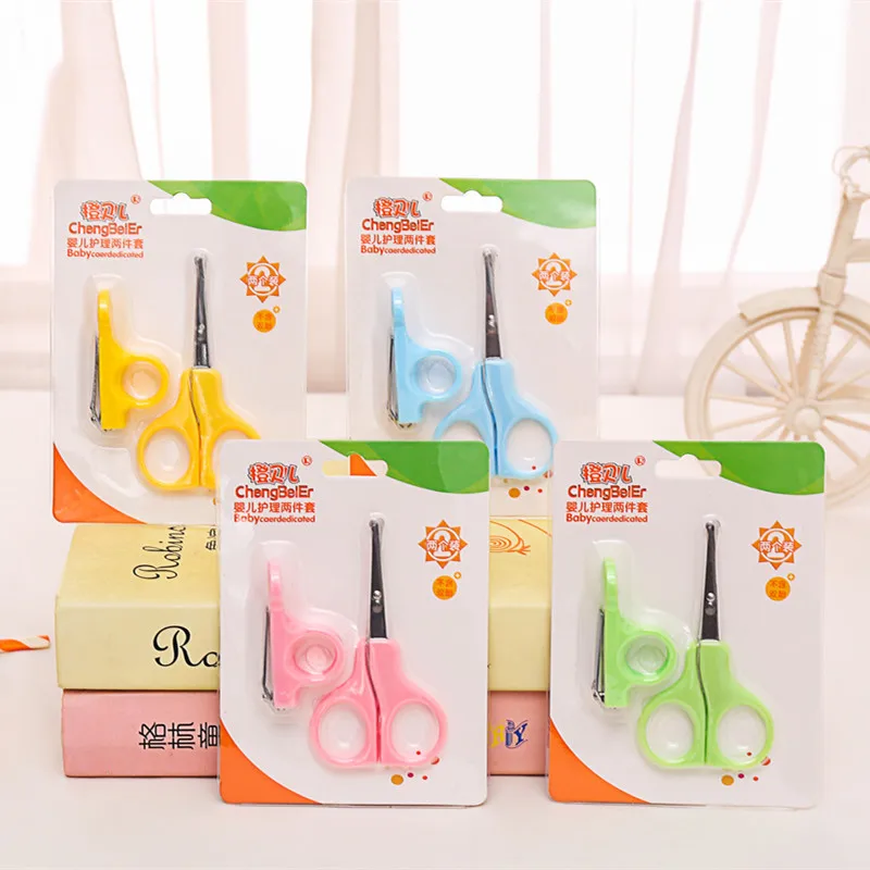 

Babies' Nail Clippers + Scissors Two-Piece Set Baby with Nursing Care Small Nail-scissor Nail Scissor Set 9051