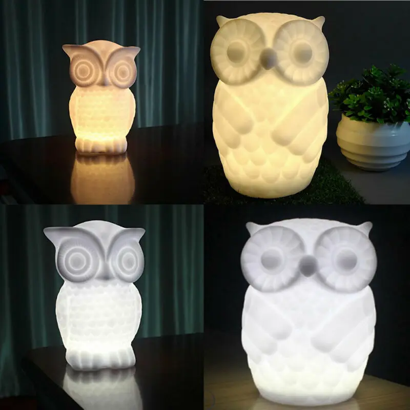 

Owl-shaped LED Night Light Battery Operated Bedside Lamp Bedroom Home Decor Table Lamp For Home Decorative Light Dropshipping