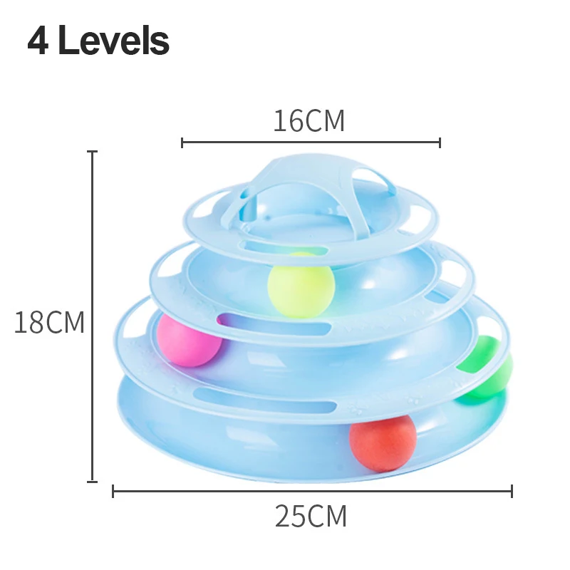 toy dogs for sale 3/4 Levels Pet Cat Toy Training Amusement Plate Kitten Tower Tracks Disc Cat Intelligence Triple Disc Tumbler Ball Interactive flopping fish cat toy