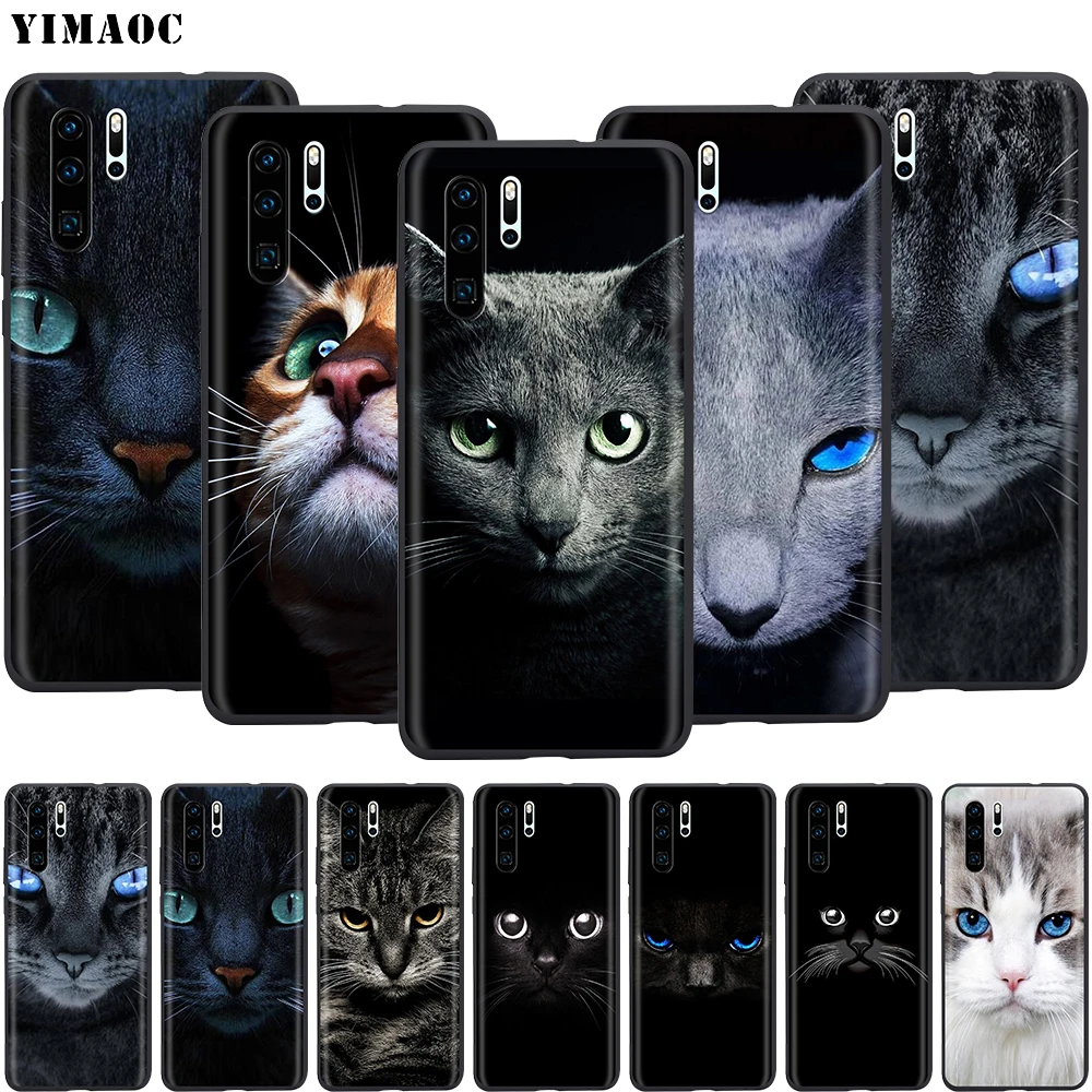 Милый чехол YIMAOC с голубыми глазами кошачьей кошечки для Xiaomi 9T Pro CC9 A3 CC9E Redmi K20 7A Huawei