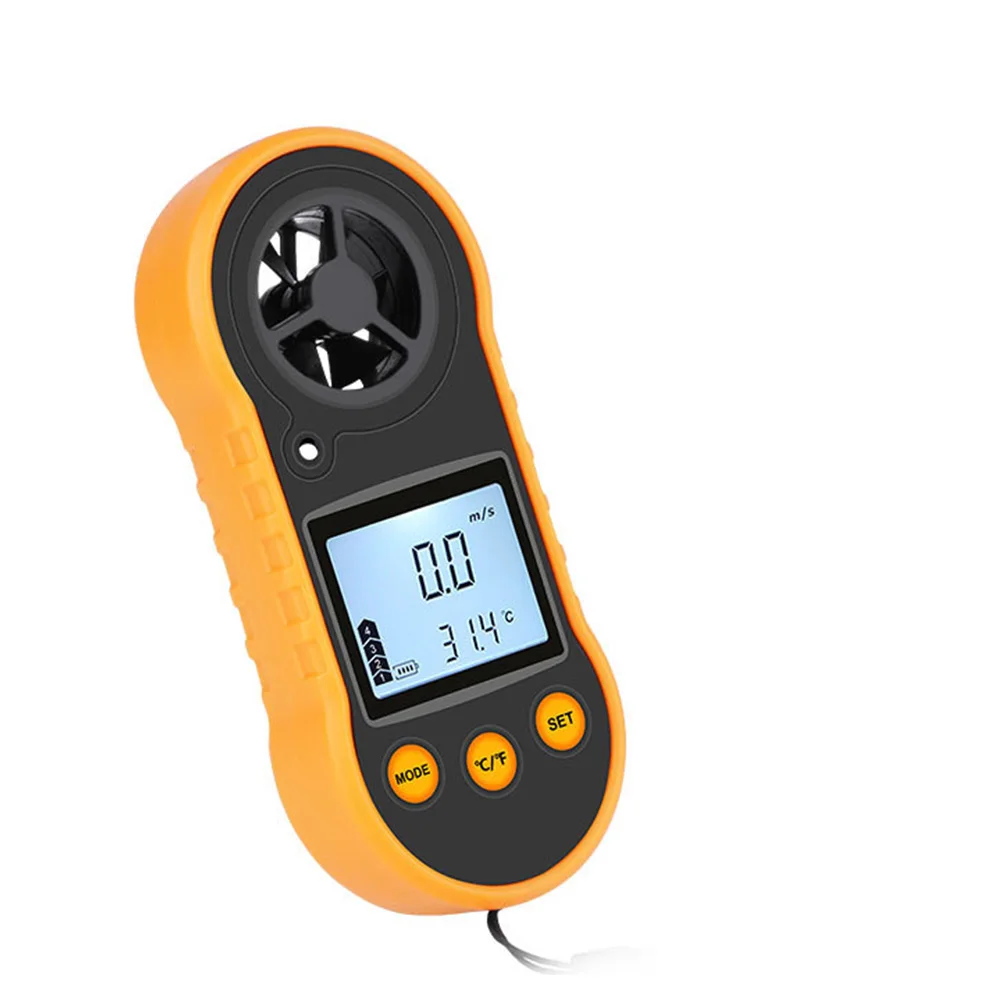Разрешение, прочная точность температуры воздуха, портативный измерительный прибор, ЖК-дисплей, измеритель скорости ветра, инструмент