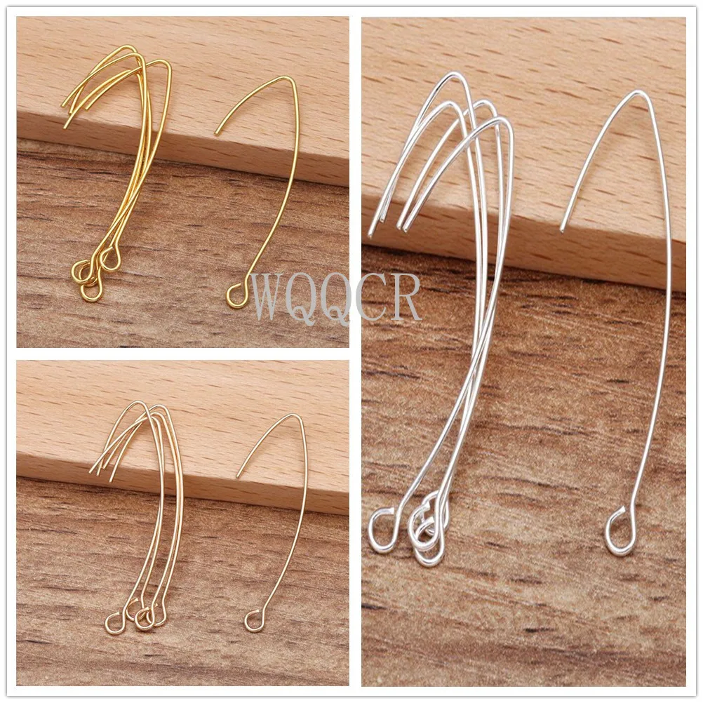 

New V-shaped Earring French Earring Hooks Findings Ear Hook Wire Settings Base Settings for Jewelry Making Earrings Accessories