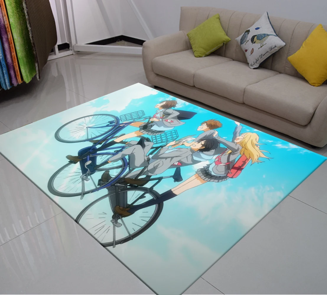 Alfombra de bicicleta con dise o bonito alfombra con estampado en 3D para el transporte Felpudo