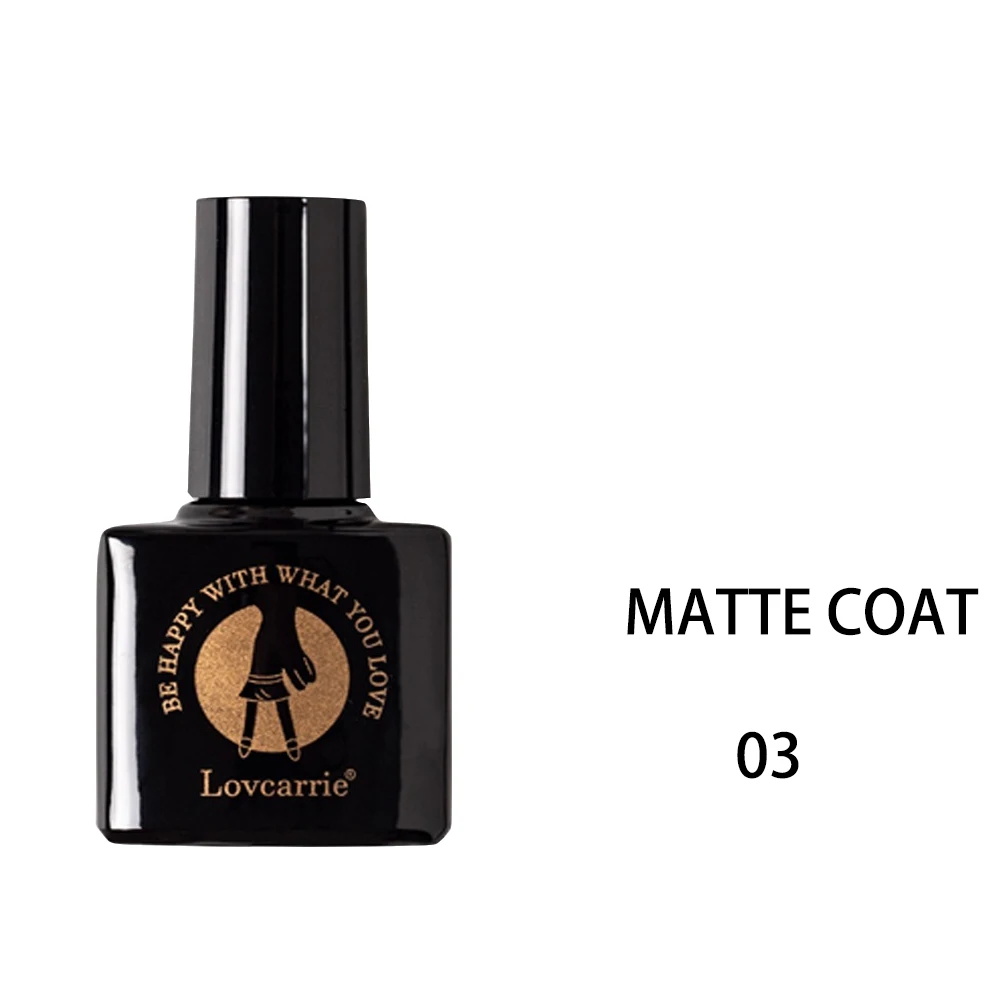 Matte Top Coat LOVCARRIE 6,5 мл зимний цветной Полировочный Гель для маникюра Vernis полуперманентный УФ-Гель-лак Гибридный Гель-лак для ногтей - Цвет: Matte Top Coat