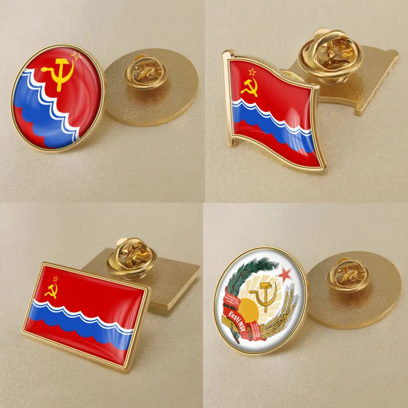 

Estonian Soviet Socialist Republic SSR Flag Brooch Badges Lapel Pins