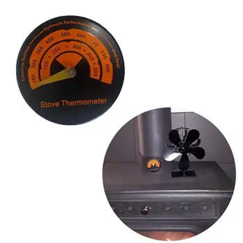 

1 Pc Fireplace Thermometer Wood Log Burning Stove Pipe Fire Flue Heater Aluminum Alloy High Quality Adsorption Widely Used New