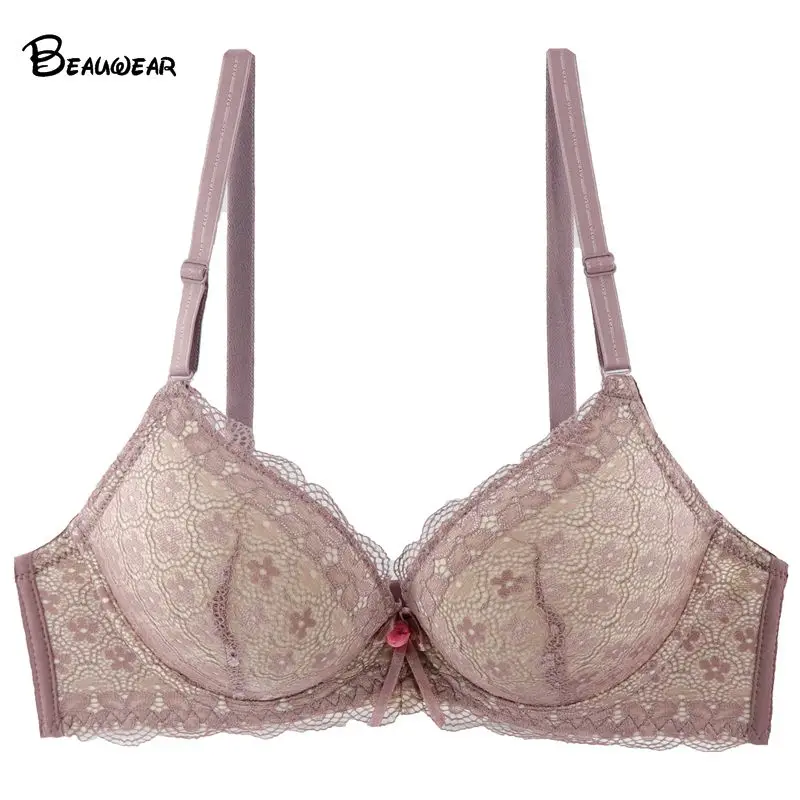 Beauwear сексуальный бюстгальтер с пуш ап размера плюс размеры чашечек B C эффектом