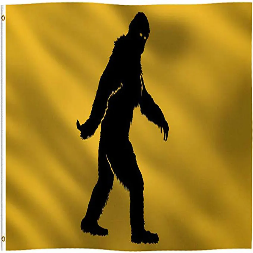 Bigfoot Sasquatch флаг 3x5ft полиэстер баннер, с 2 латунными втулками, устойчивый к ультрафиолетовому излучению яркий цифровой принт