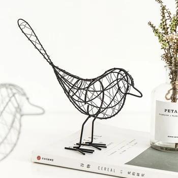 

Creative Personality Iron Lovely Birds Desk Furnishings Porch Wine Ornaments Indoor Accessories Xemil Home Decor BY50ZS