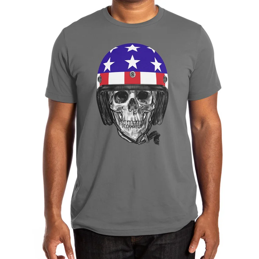 Футболка с надписью Hell on Wheels toby.wilkinson skulls скелетоны шлемы Америки Звезды и полосы