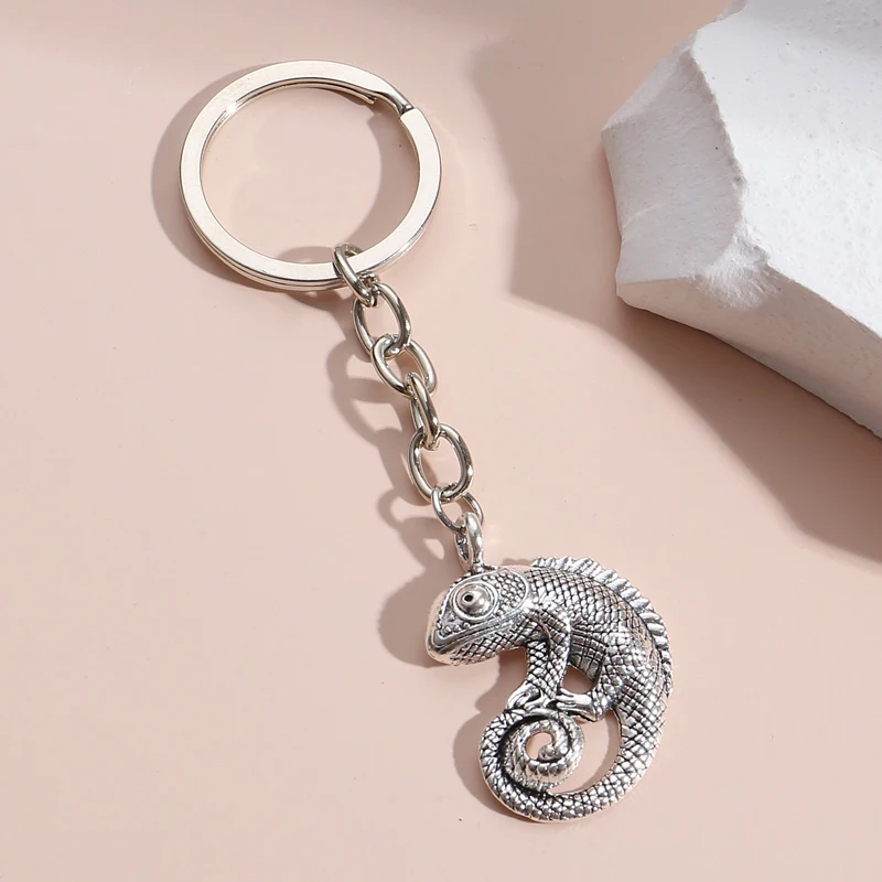 Metal Keychain Lizard Key Ring Animal Reptile Key Chains