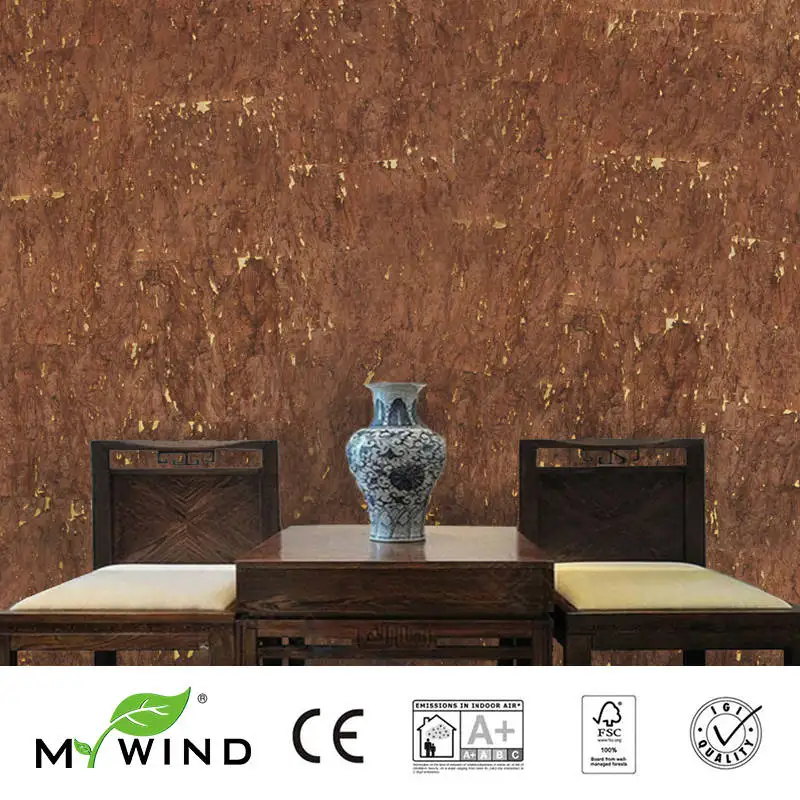 

MYWIND 0.91*5.5M/Roll Burlywood Brown Luxury Wallpaper Wholesale Living Room Curtains Home Decor Cork Wallpaper