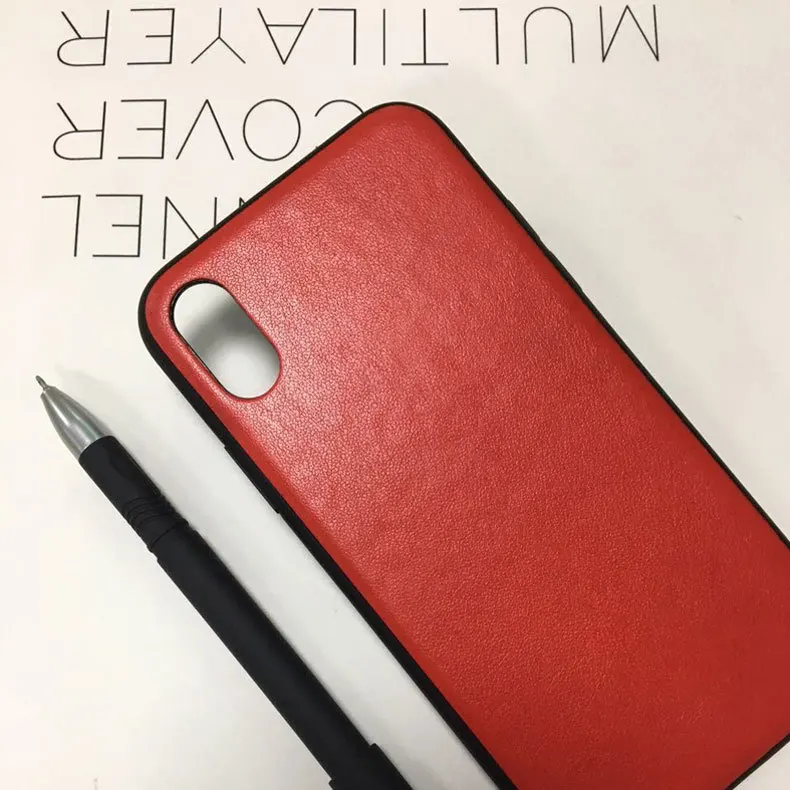 Чехол для iPhone X кожаный жесткий чехол на заднюю панель тонкий защитный защелке 6/7|
