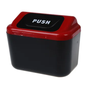 

Mini Auto Car Vehicle Trash Rubbish Can Garbage Dust Case Holder Box Bins, Red